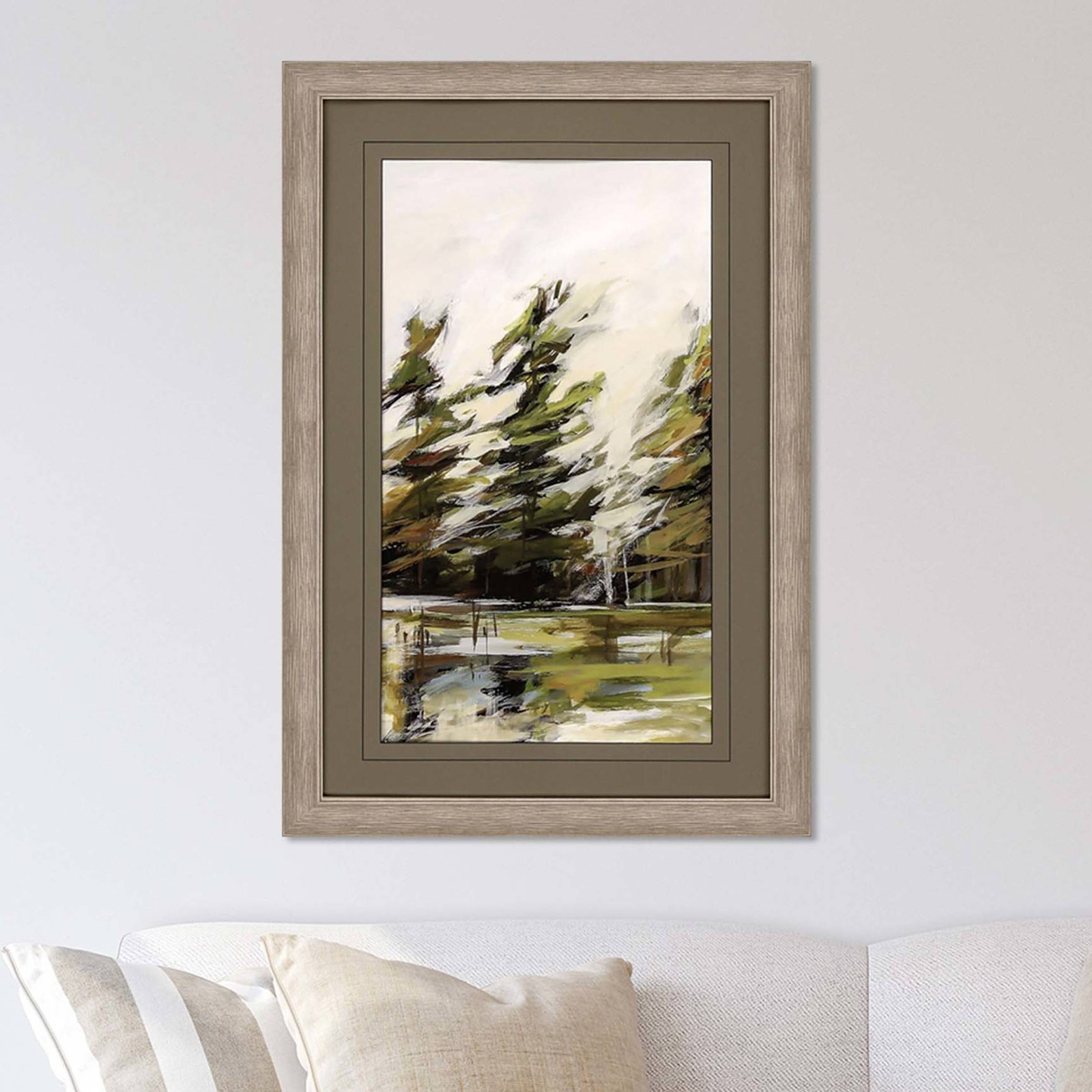 Evergreen I 44" High Framed Giclee Wall Art