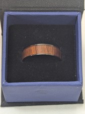 Thorsten Men's Ring Black Walnut Inlay Ceramic 13 Inch Larson Box Wedding Wood 