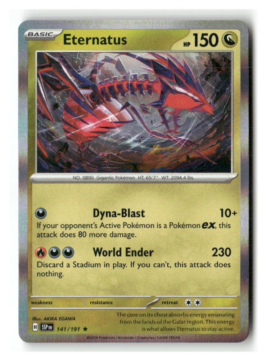 Eternatus 141/191 Rare Surging Sparks Pokemon Holo Near Mint