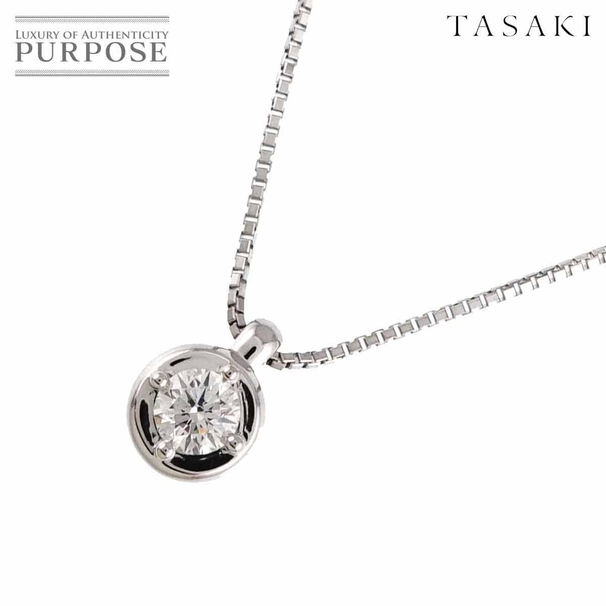 Tasaki TASAKI Diamond 0.18ct Necklace 45cm K18 WG White Gold 750 Tasaki Pearl Ne