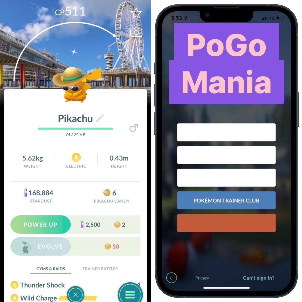 Shiny Pikachu with summer flair✨Road Trip Den Haag Background✨mini PTC 20k✨