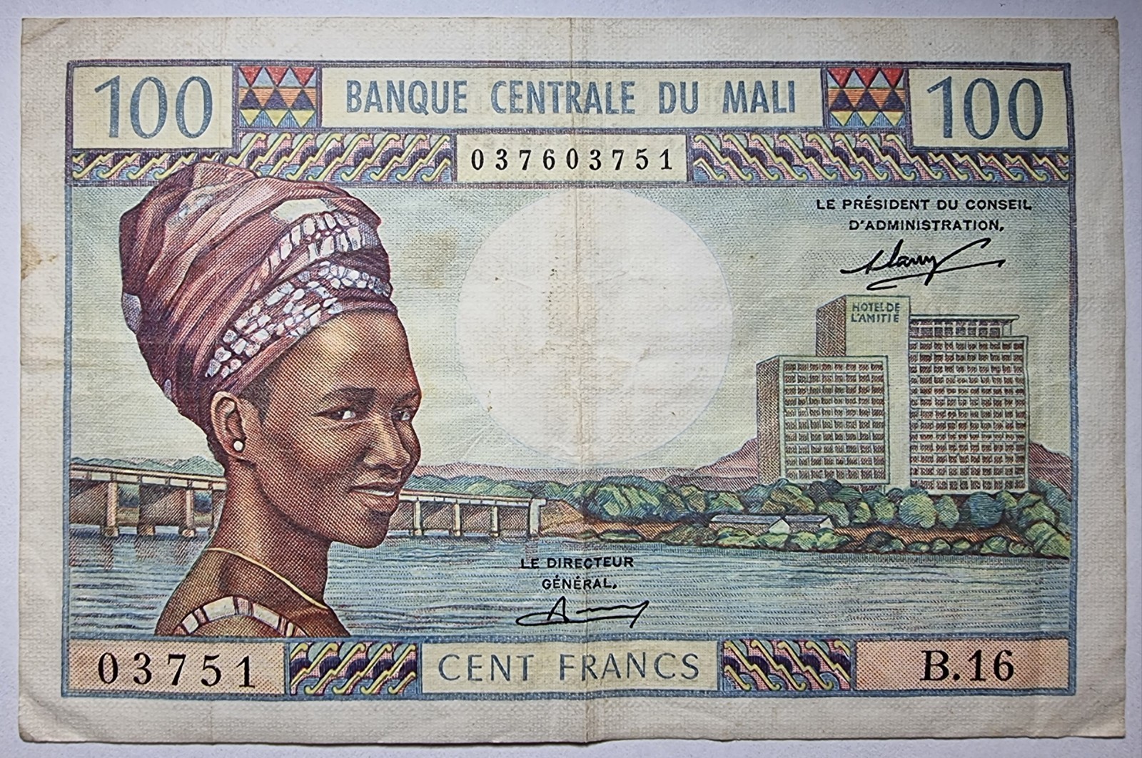 MALI - 100 FRANCS 1972-1973 P. 11 BB VF