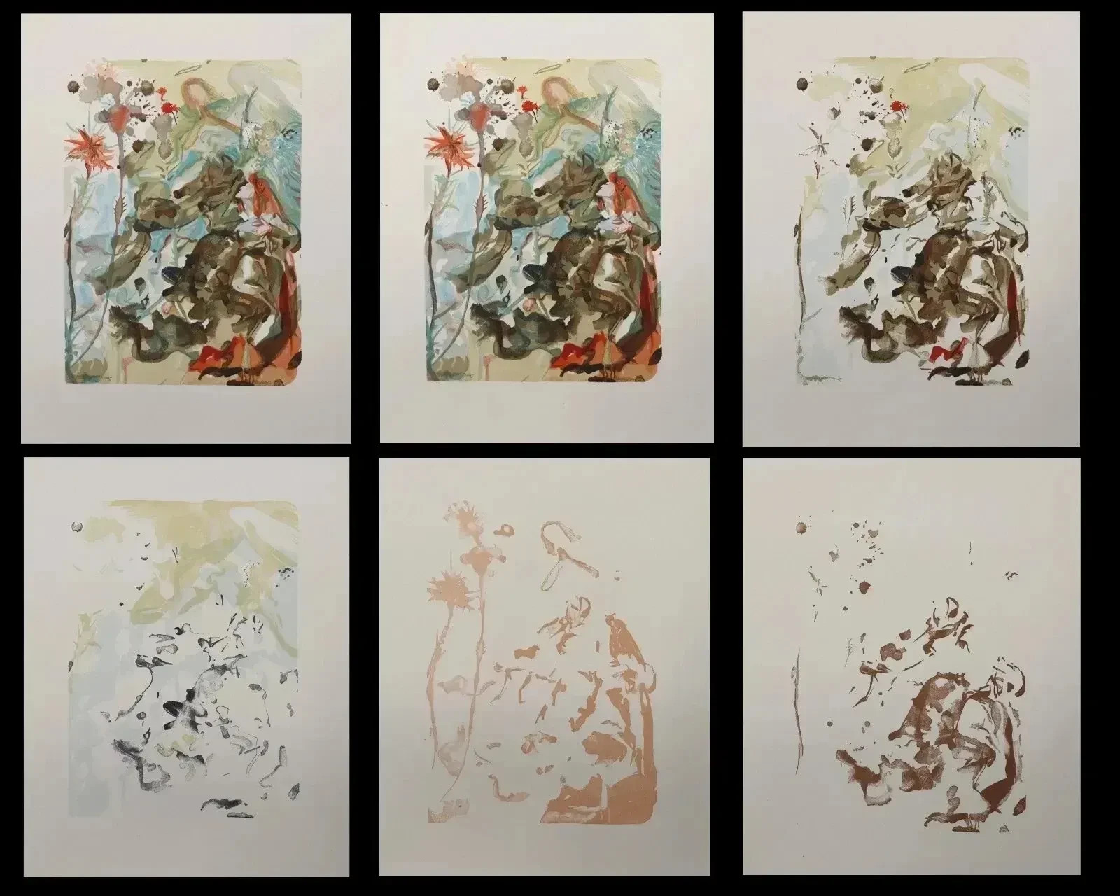 DALI illustrations Dante gravures originales Heures Claires 1960 art religieux