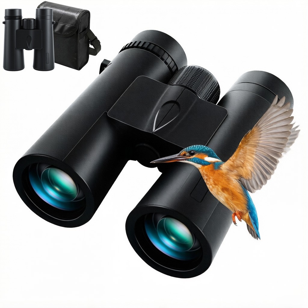 12x42 HD Binoculars, IPX7 Fog &Waterproof, Large View FMC Lens Bright BAK4 Prism