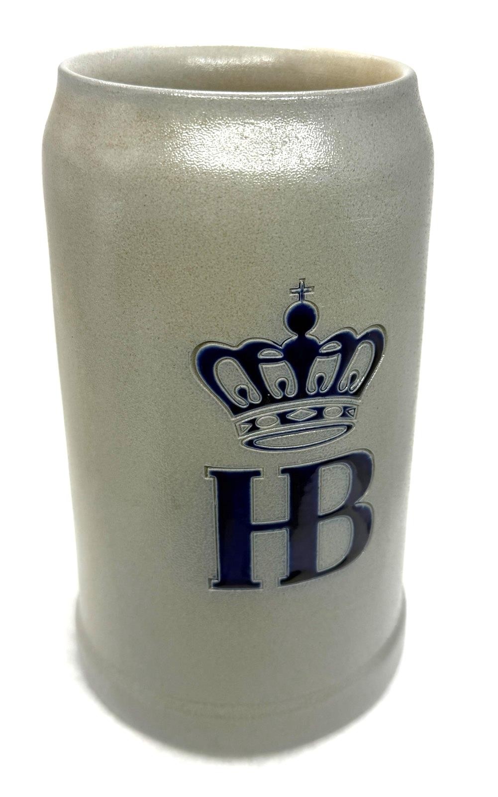 Hofbrauhaus Beer Stein Mas Krug Incised HB Crown Circle R From Germany 7" x 4.5"
