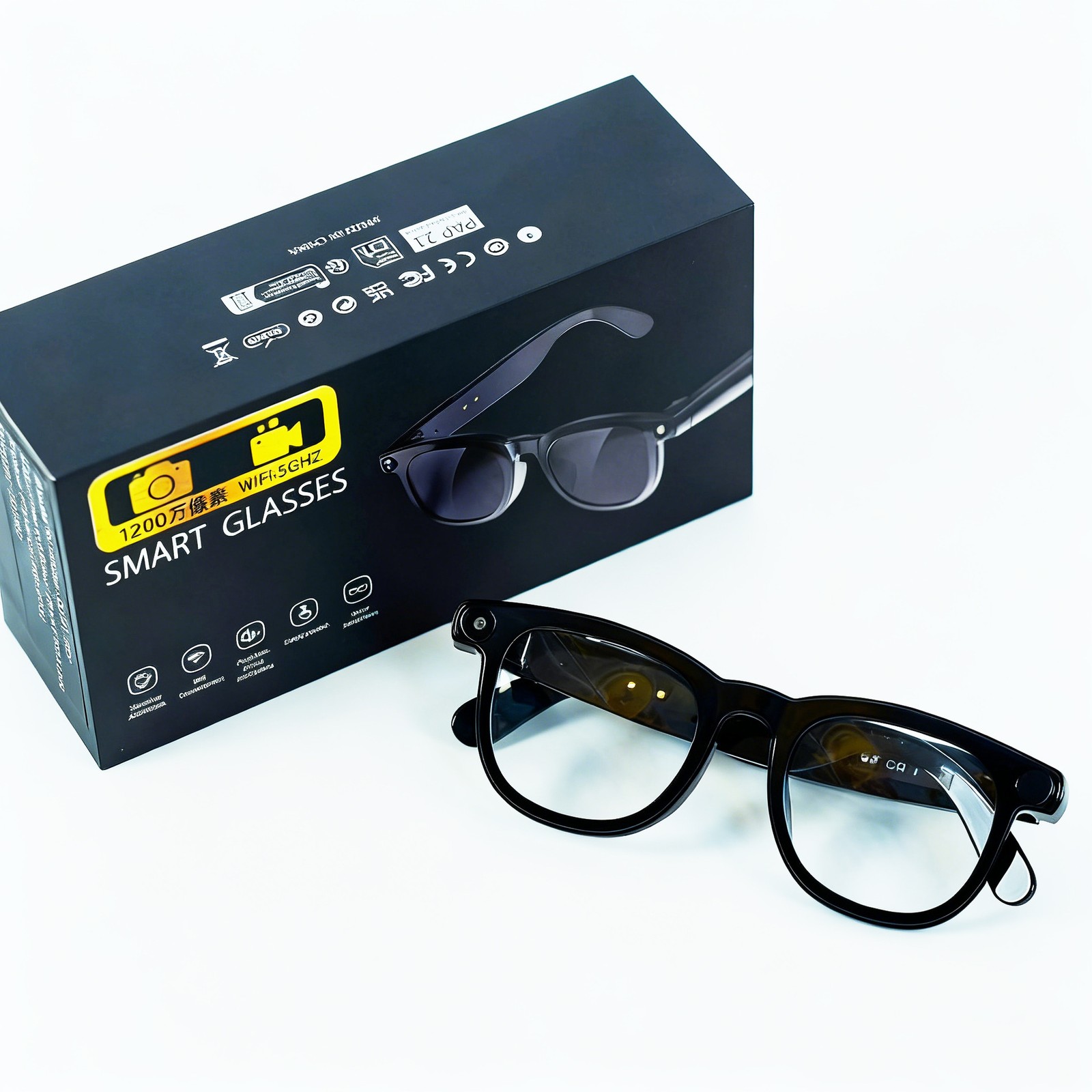 JS01 Pro Smart Glasses with 12MP Camera AI Translation Video/Audio Recording thd