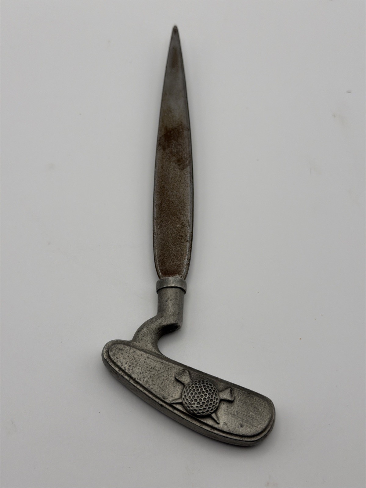 Vintage GOLF Club Shape Letter Opener Desk Accessory, 5” Blade