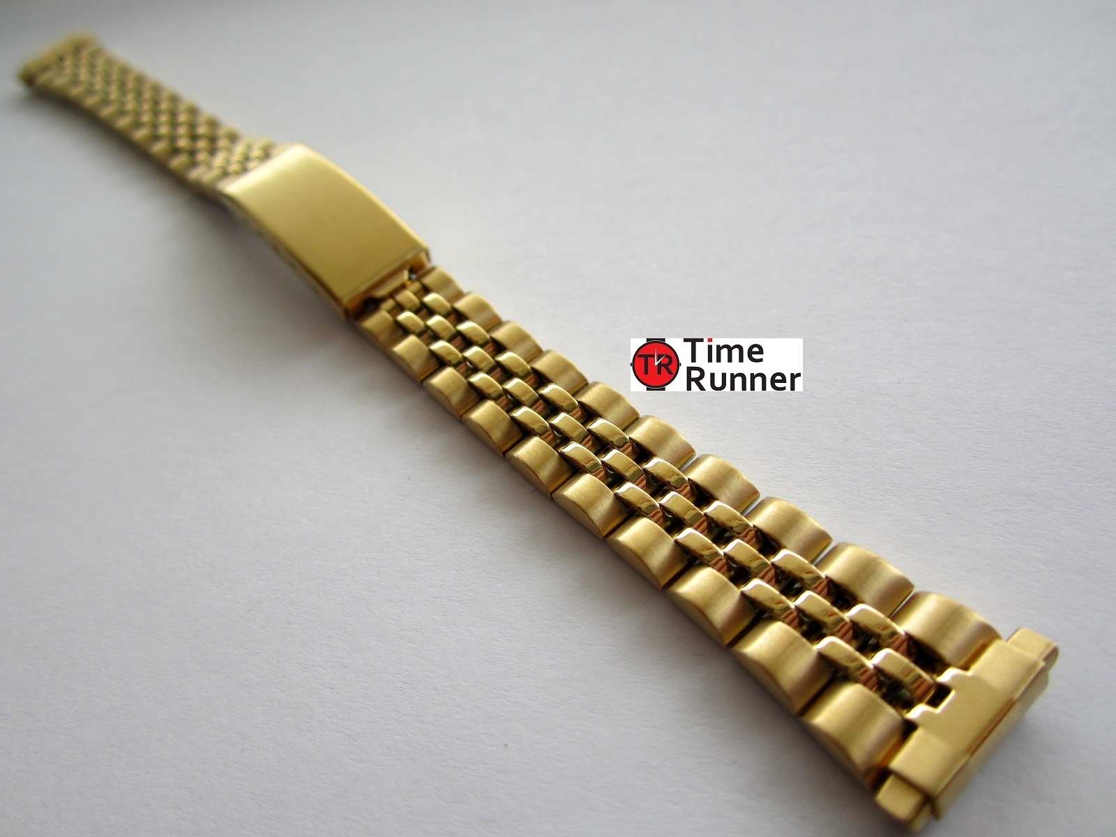 14 mm Woman's Jubilee Spring-loaded End Gold Tone Watch Band Bracelet