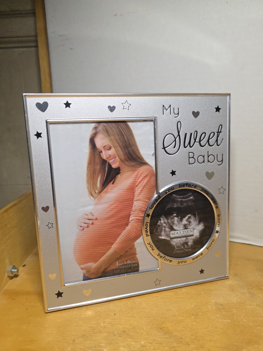 Baby Picture & Sonogram Picture Frame Pregnancy First Photo My Sweet Baby Malden