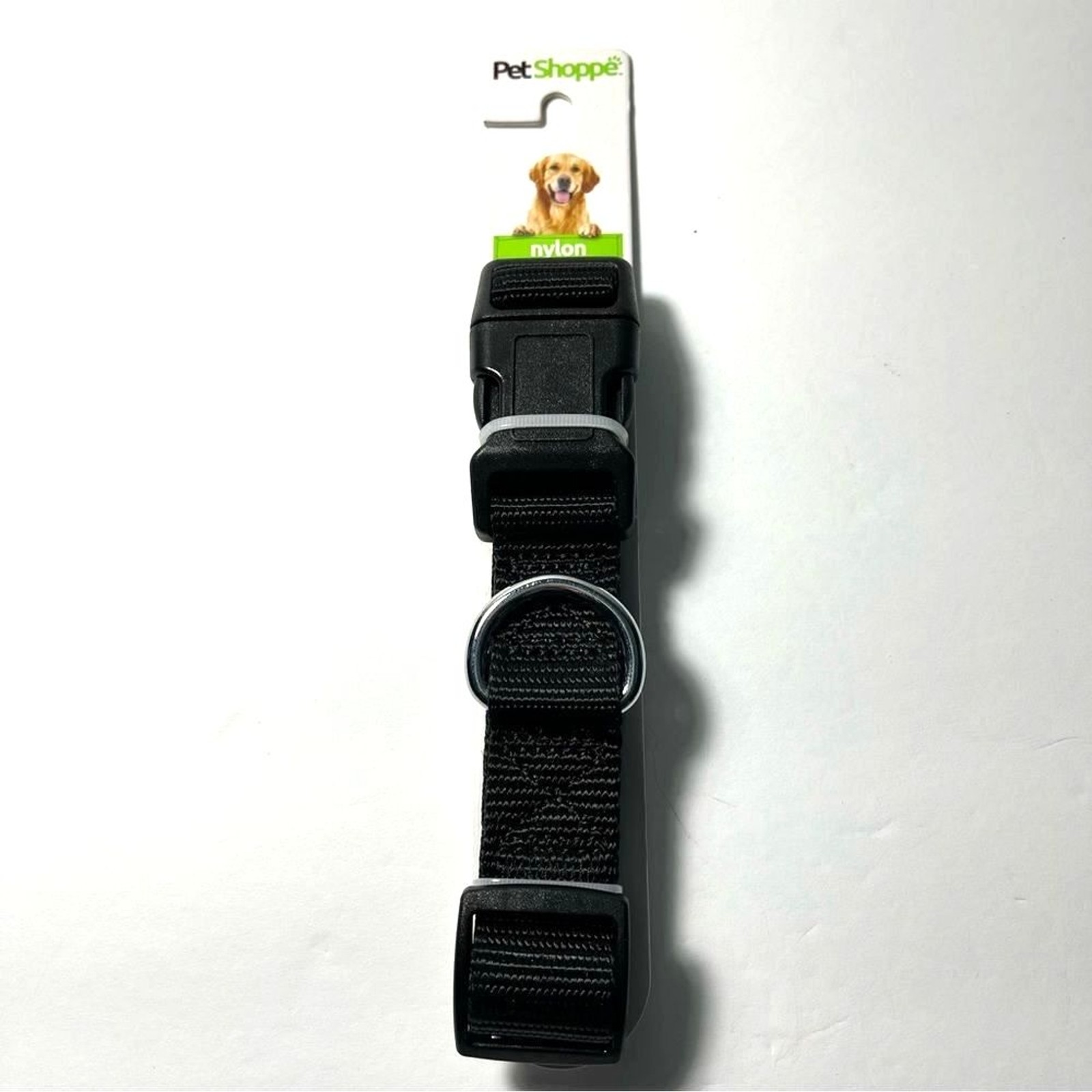 PetShoppe Black Nylon Dog Collar Large Adjustable 18"-26" NWT New with Tags