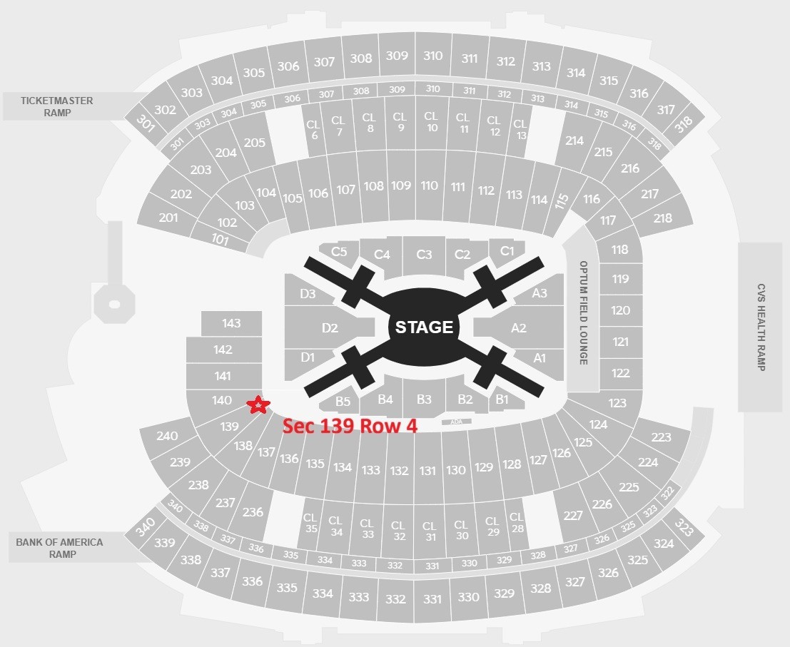 SEC 139 ROW 4 - 2 BTS TICKETS Thu 8/6 - 2026 ARIRANG TOUR Foxborough Gillette