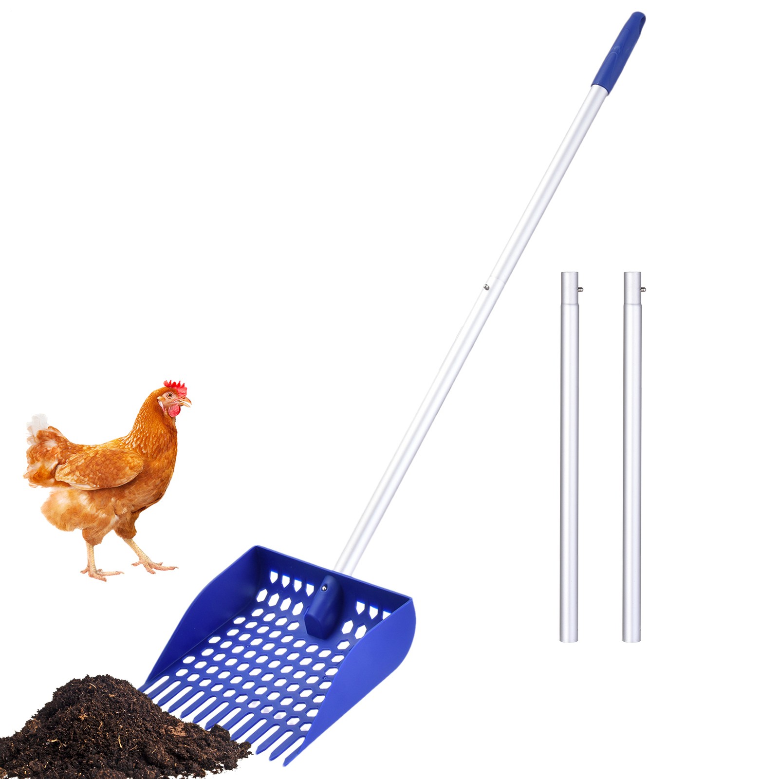 The Coop Scoop 2-In-1 Chicken Poop Scooper & Rake – Durable Sand Sifting Shovel