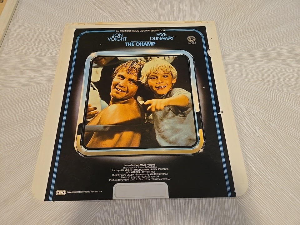 THE CHAMP CED SelectaVision VideoDisc MGM CBS Jon Voight Faye Dunaway
