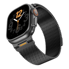 For Apple Watch Ultra 3/2 Metal Magnetic Bands Stainless Steel Mesh Loop Strap