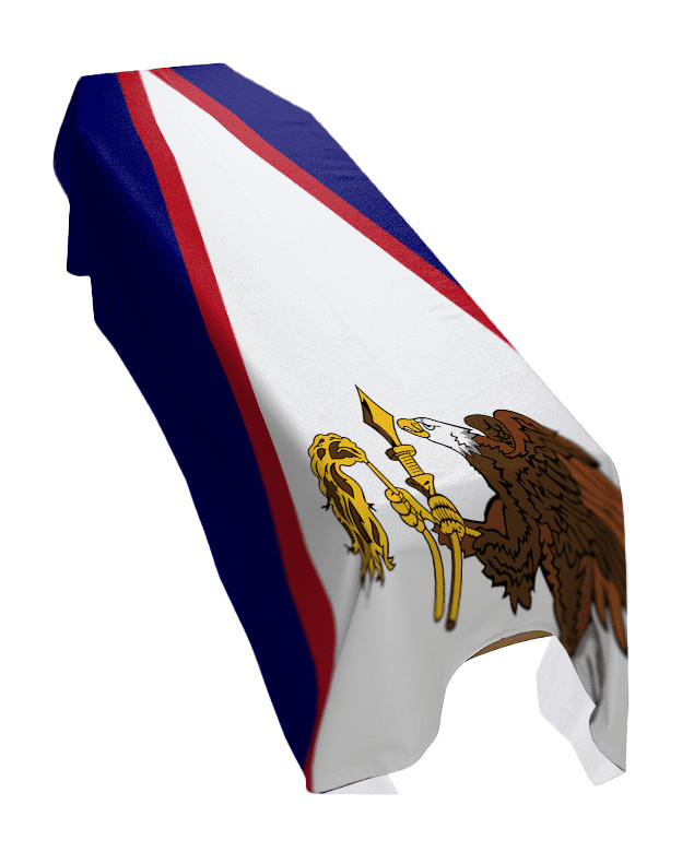 American Samoa Coffin Drape Flag - Premium Quality and Made To Order in the UK