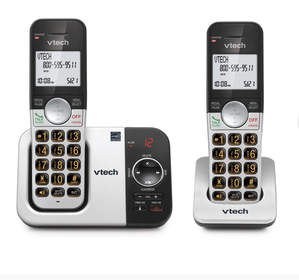 VTech VG232 Cordless Phone | Answering Machine, Backlit, BIG Buttons, Caller ID
