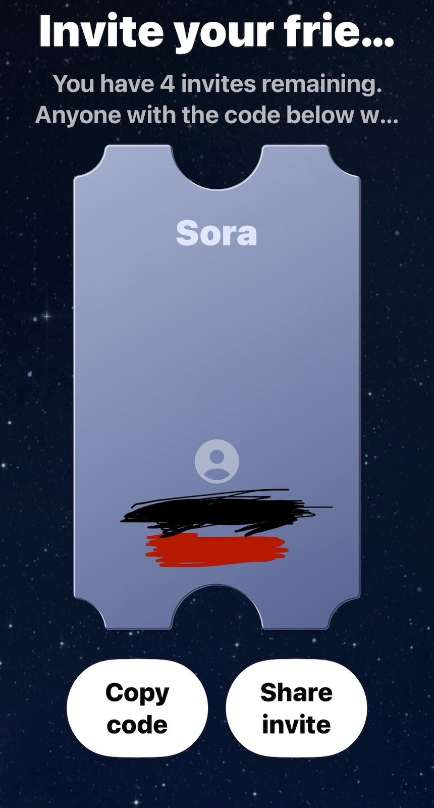OpenAI Sora 2 Invite Access Code FAST DELIVERY personal only 4