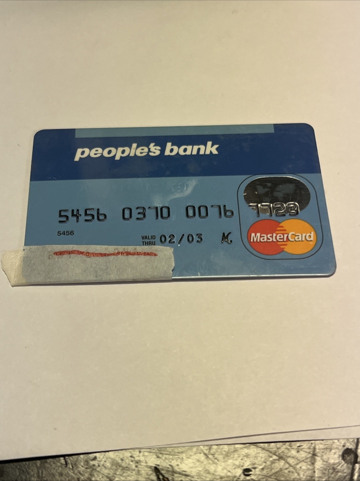 People's Bank  MasterCard Credit Card Expired 2003 Vintage