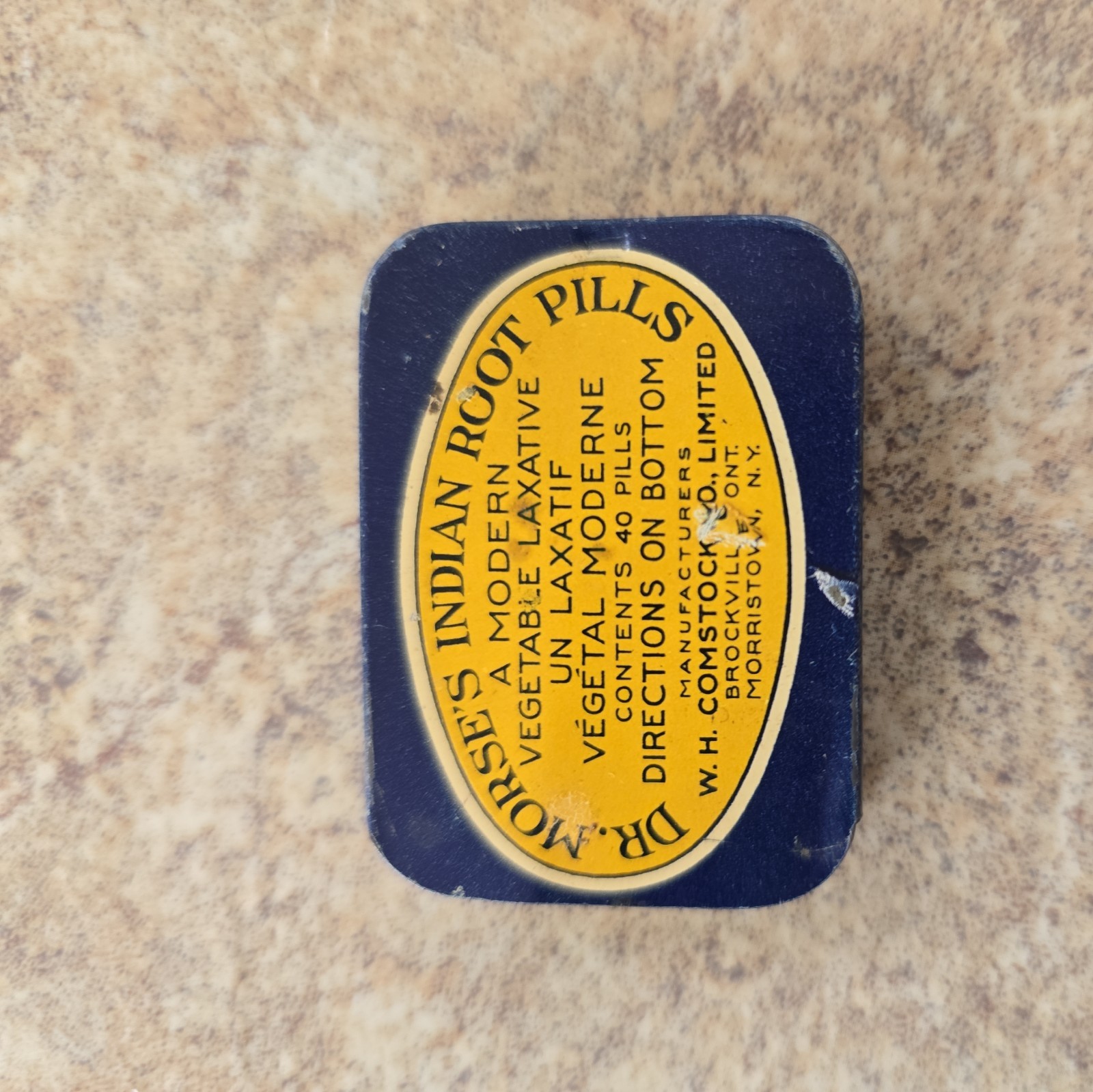 Small Vintage Dr. Morse's Indian Root Pills Slide Tin 