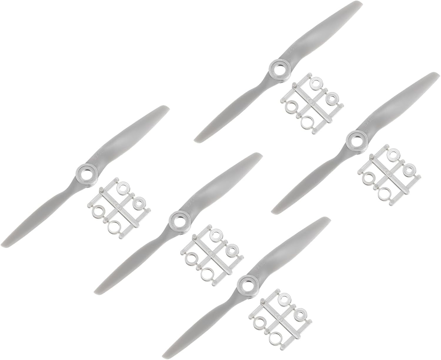 4Pcs 4.7x4.7 Inch Propeller RC Propellers 2 Vane Blades Props Gray with Adapter