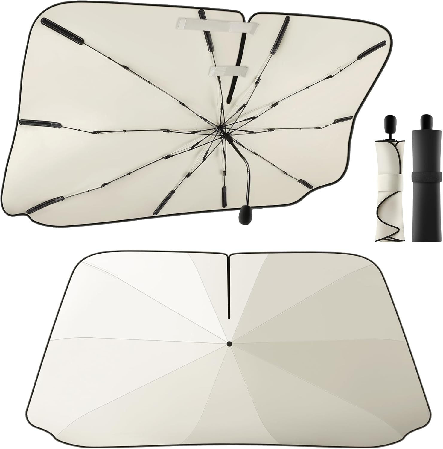 2025 Car Windshield Sun Shade Umbrella, 57"*33", Foldable Sun Shade for Car Wind
