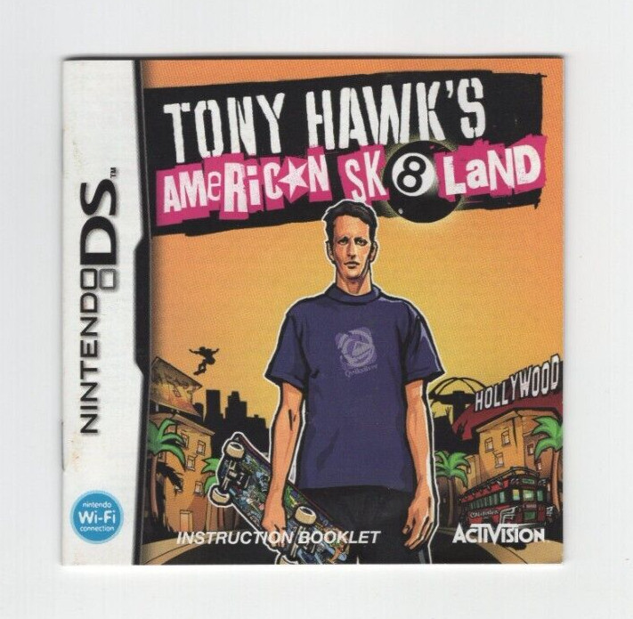 Tony Hawk's American Sk8land - Nintendo DS Authentic Instruction MANUAL ONLY