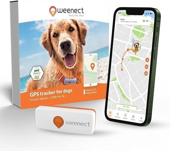 Weenect Dog XS GPS Tracker – Real-Time Waterproof Mini for Small Dogs NEW