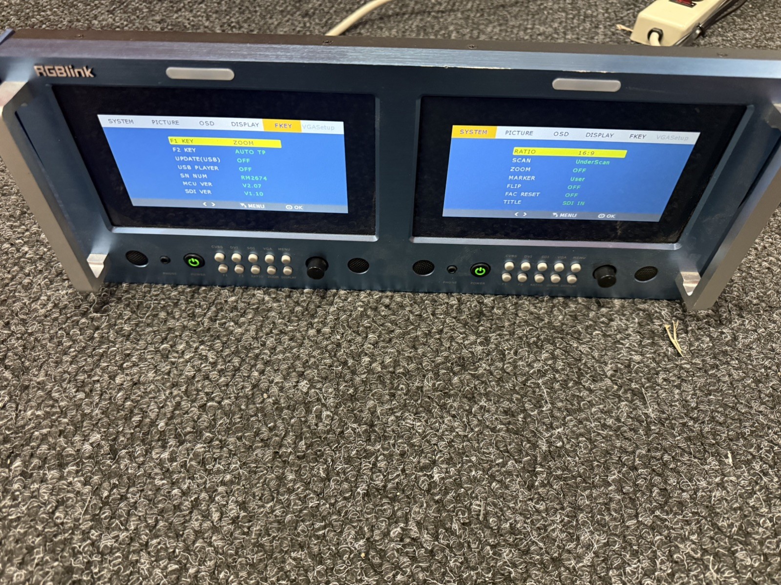 RGBlink RMS 8424S dual 8.4-inch rack-mount LCD monitor