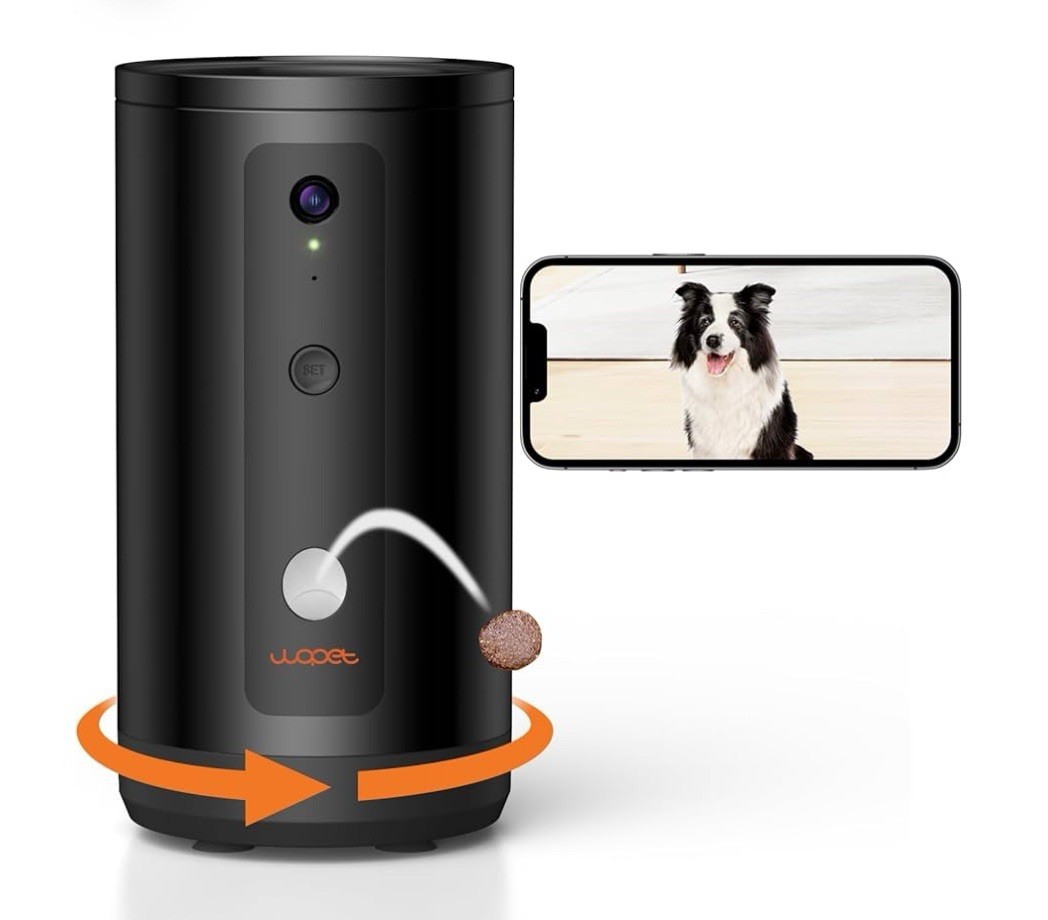 Wopet Intelligent Dog Camera with Treat Dispenser Model D100 New 2024 HD Camera