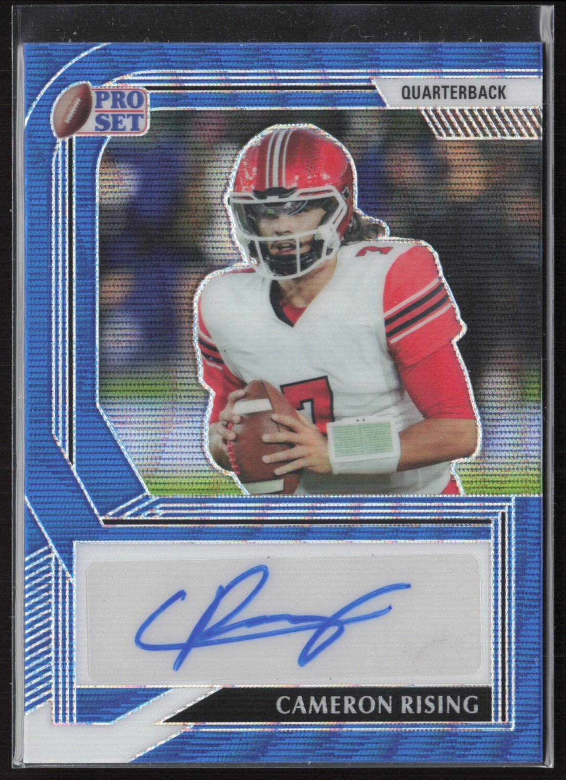 2022 Pro Set Metal Cameron Rising Wave Blue /30 Utah Utes #PA-CR1 Auto