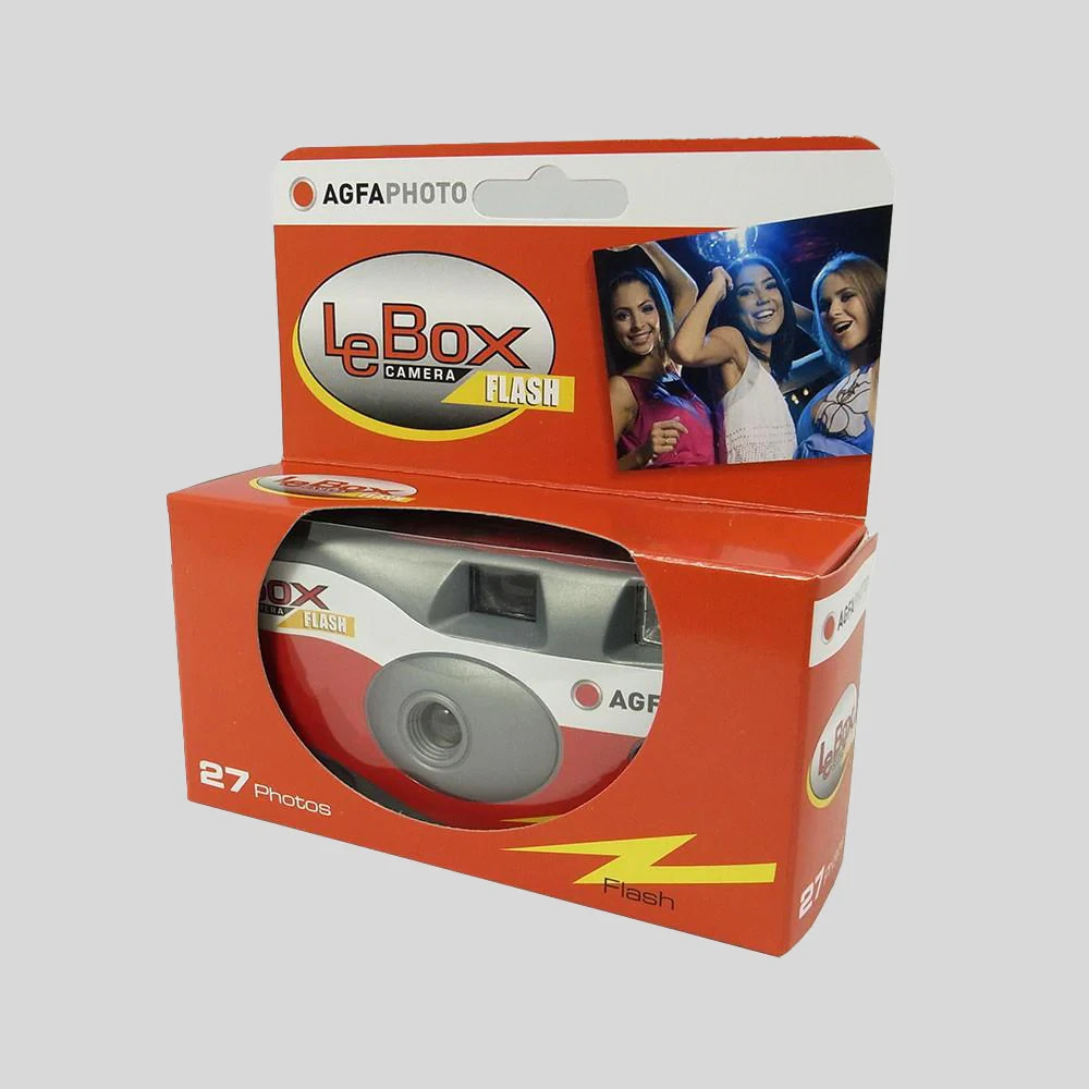 Agfa LeBox Disposable Film Camera 400-27 Flash Single Use Exp Date: 3/25