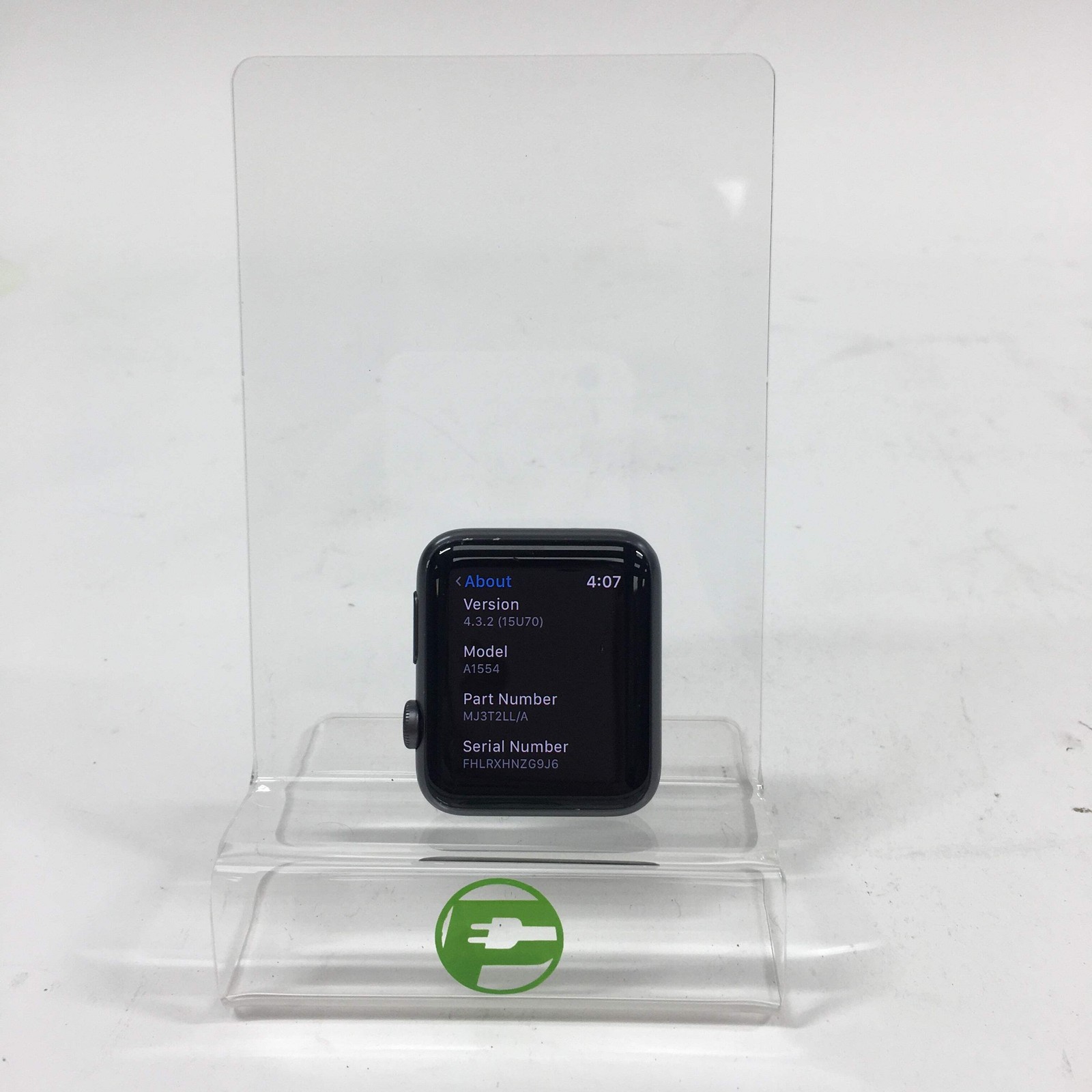 GPS Only Apple Watch Series 1 40MM Black Aluminum MJ3T2LL/A