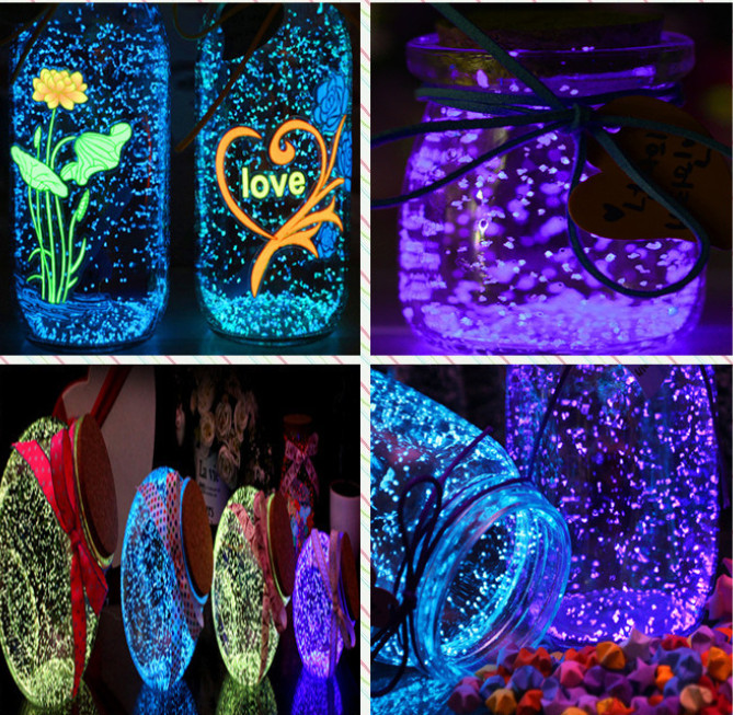 20g Magic Fluorescent Bright Glow in the Dark Sand Particles Glow Pigment