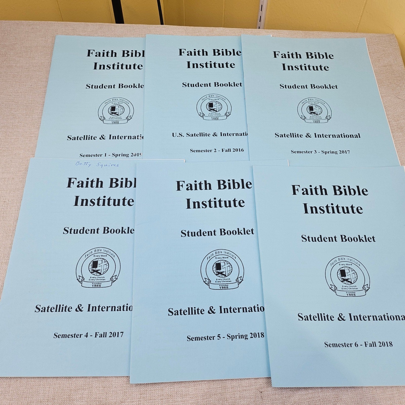 Faith Bible Institute Student Booklet Semesters 1-6 Satellite International + CD