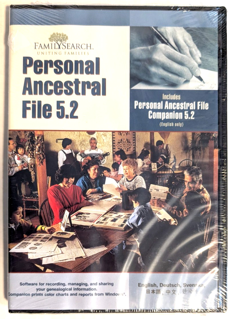Personal Ancestral File 5.2 Genealogical Software Latter Day Saints - New Sealed