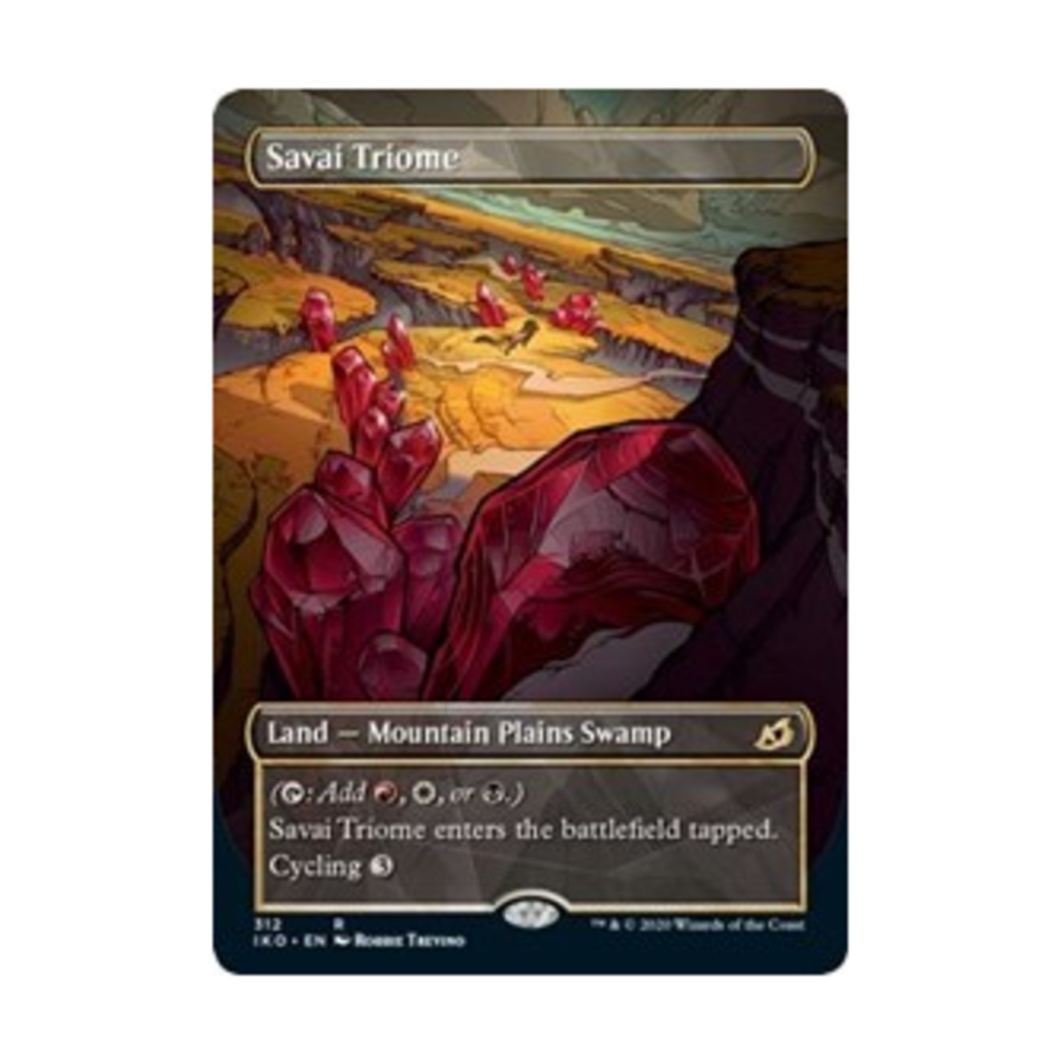 WotC MtG Ikoria Lair of Behemoths Savai Triome (Showcase) (R) NM