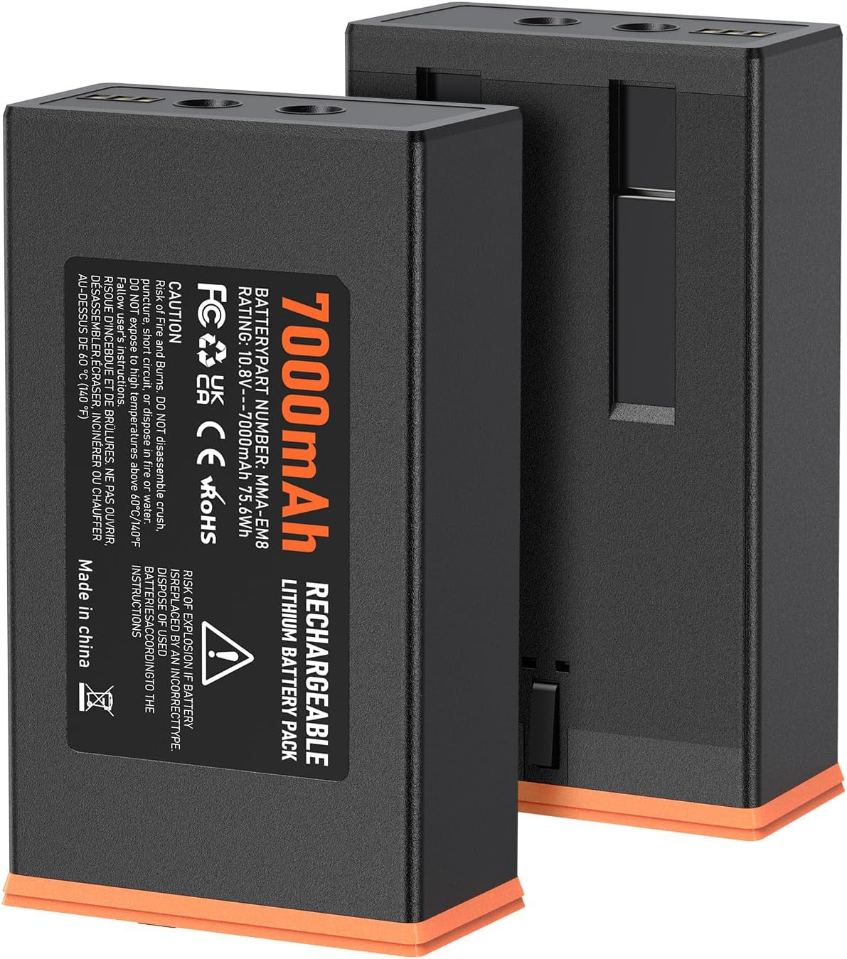 2 Pack 7000Mah Power Mag Battery Pack Compatible with Moultrie Edge Cellular Tra