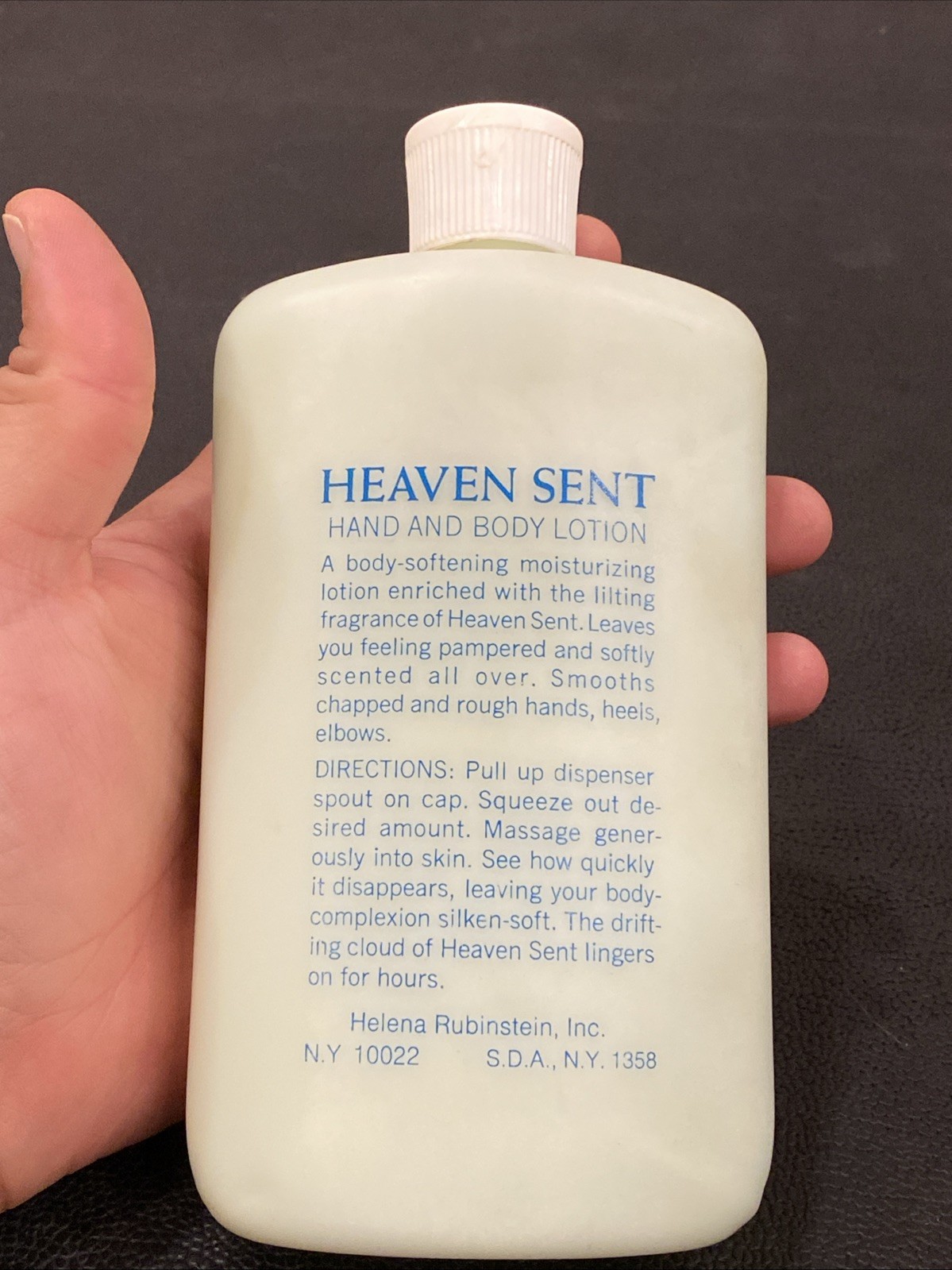 Vtg Helena Rubinstein Heaven Sent Hand And Body Lotion Cream RARE BOTTLE 12 Oz