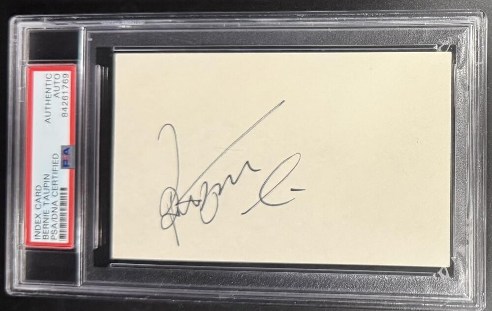 Bernie Taupin Signed Autograph PSA/DNA Slabbed Encapsulated 3x5 Card Elton John