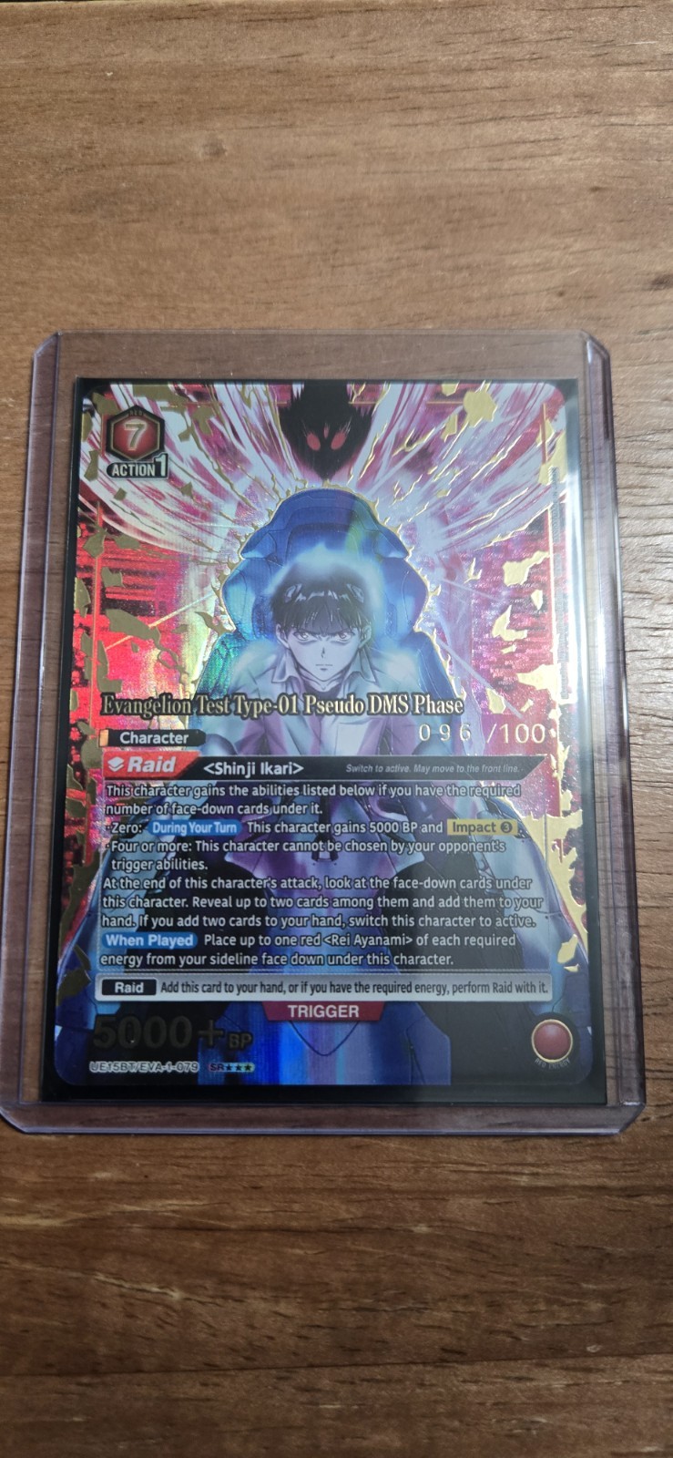 Evangelion Test Type-01 Shinji Ikari SR 3 Star Serialized 96/100 Union Arena