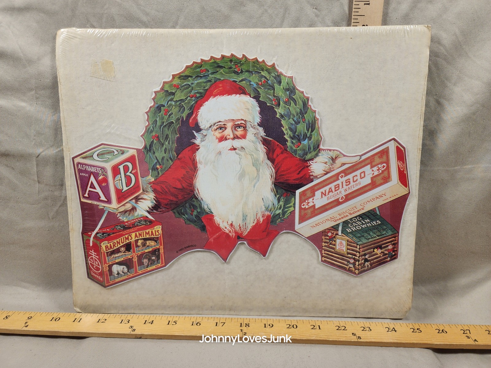 Vintage 1991 Nabisco Santa Claus Store Animal Cracker Display 