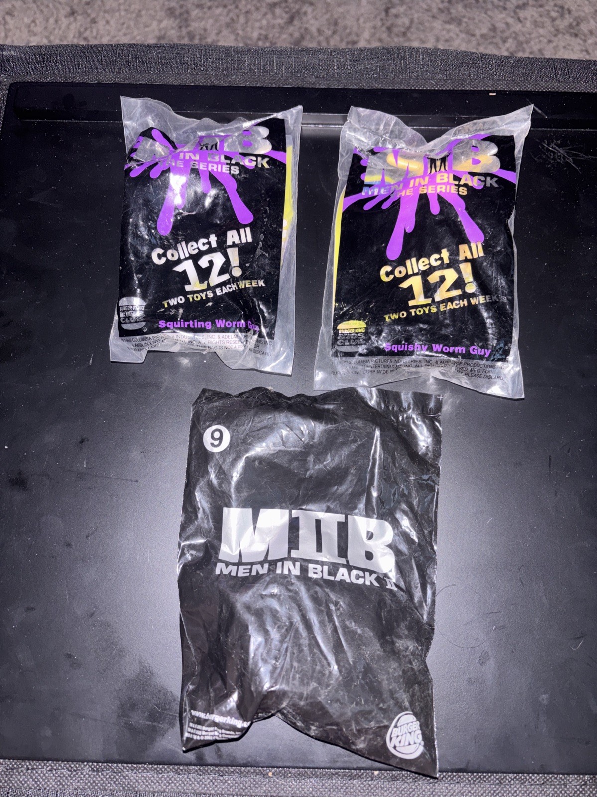 3  Burger King 1998 Men in Black Series MIB Kids Happy Meal NEW Toys 