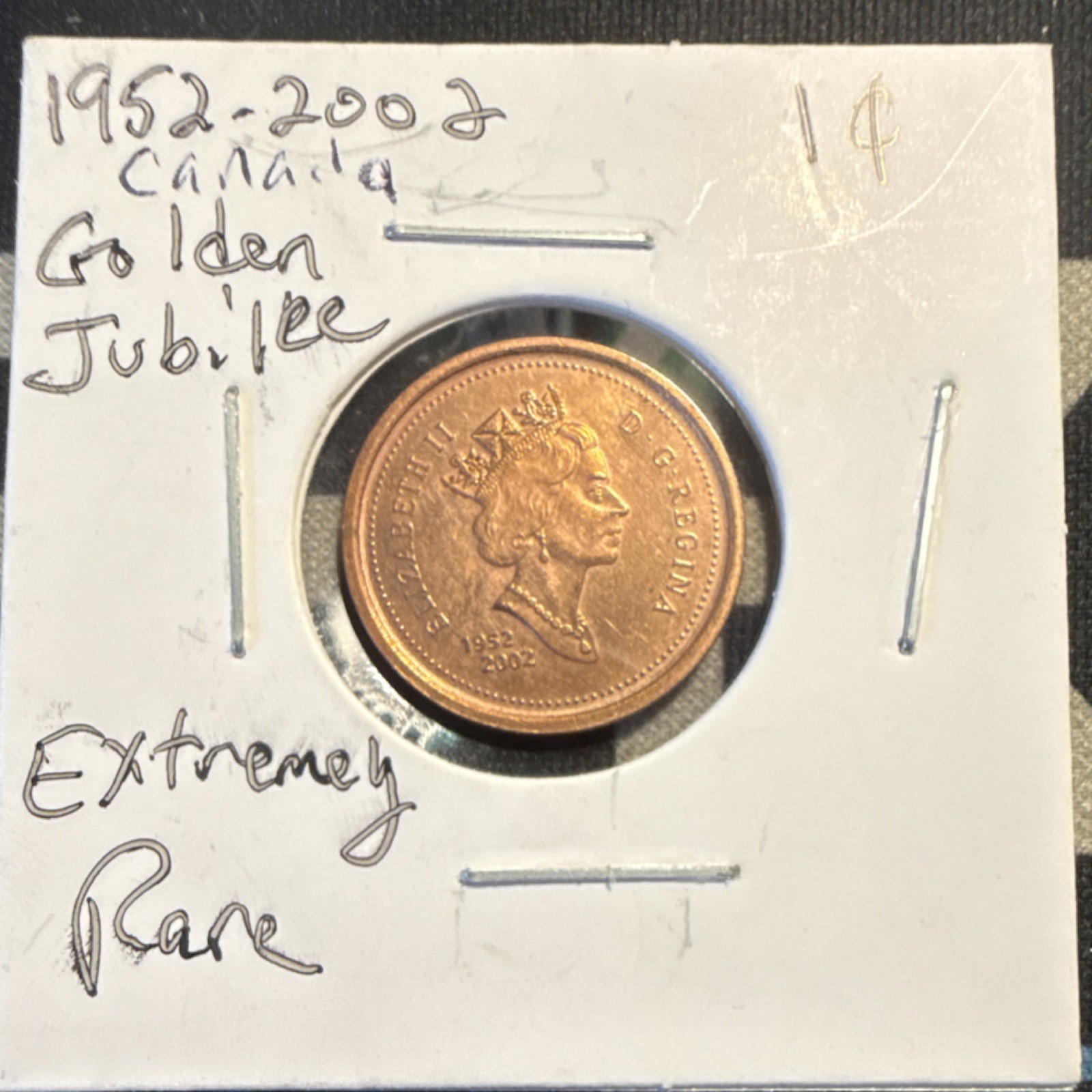 Canada Small Cent 2002 Golden Jubilee Copper Coin Queen Elizabeth II