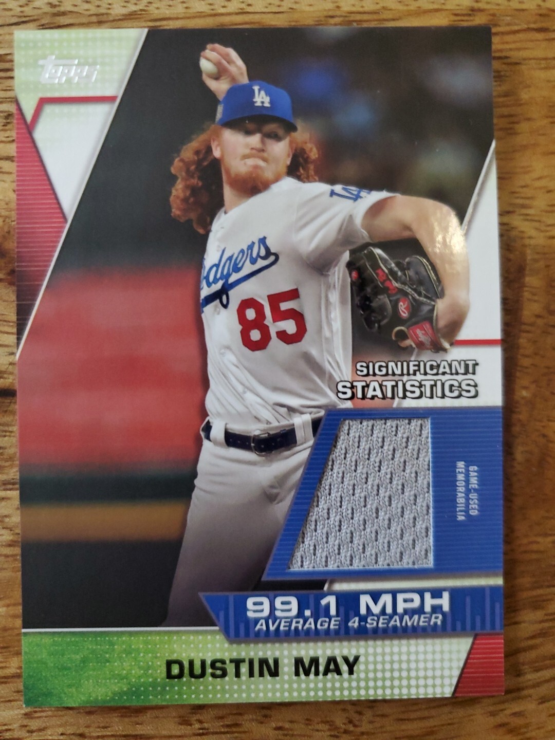 2021 Topps Series 2 Significant Statistics Relic Dustin May 41/99 SSR-DM Dodgers