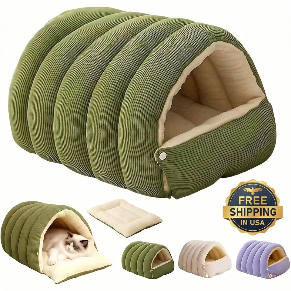 Cat Bed Cave Hideaway Warm Pet House for Small Dogs Indoor Cats Relaxing