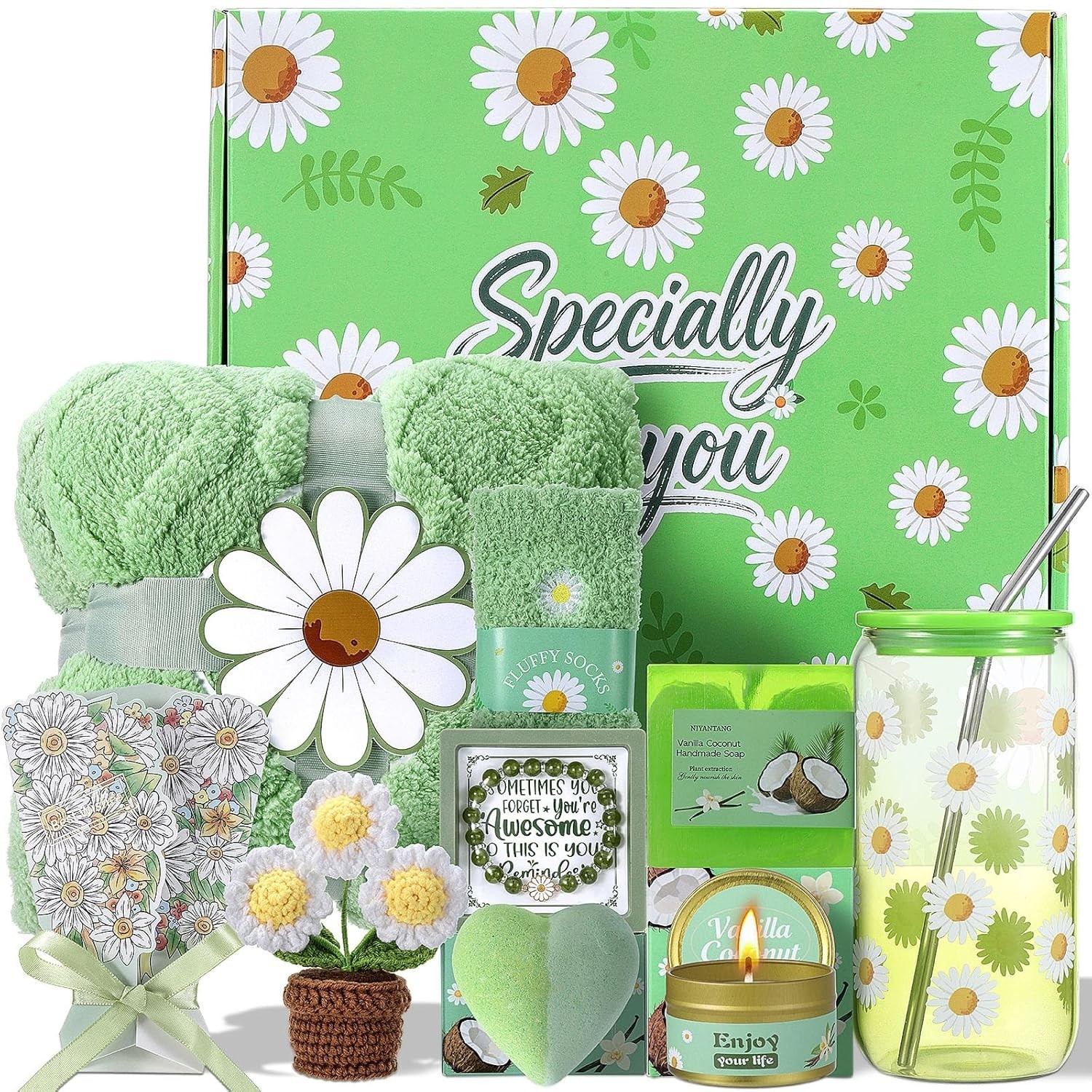 Gifts for Women Daisy Gift Box Set Birthday Gifts for Women,Valentines Day Gift
