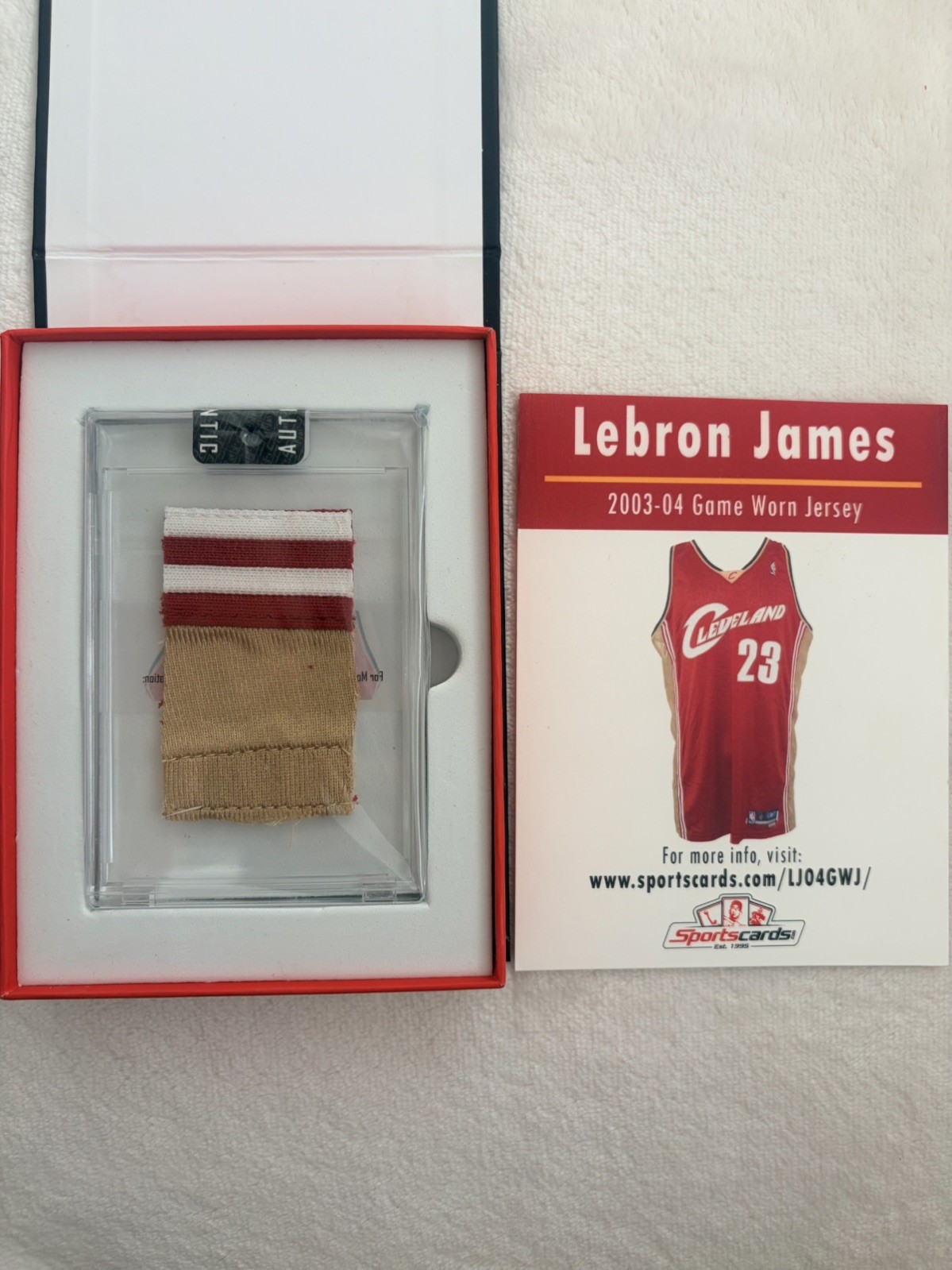 Lebron James 2003 Game Worn Jersey Patch multi color ROOKIE SEASON