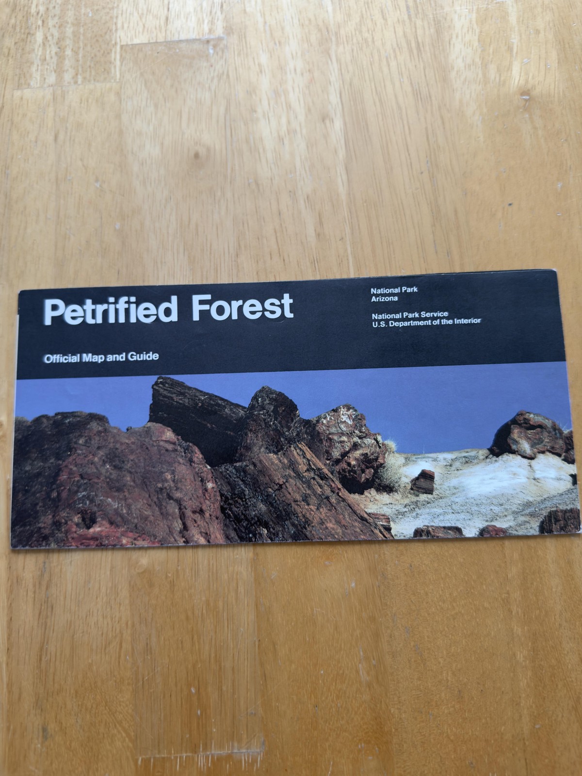 Petrified Forest National Park Arizona Official Map Guide Brochure Folded NPS