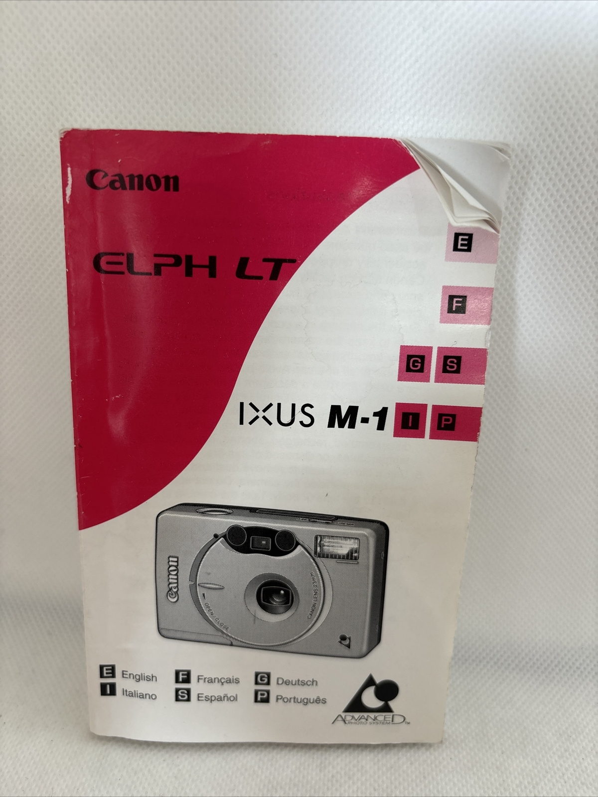 Canon Elph LT IXUS M-1 Advanced Photo System Camera Manual Instruction Booklet