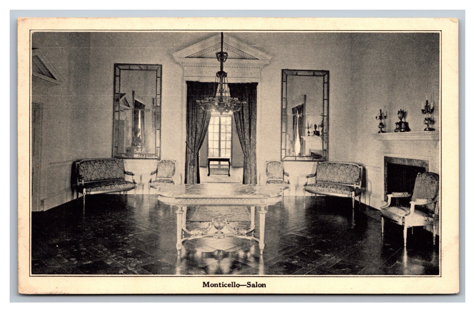 Charlottesville, VA, Monticello, Thomas Jefferson Home, Salon, Postcard 